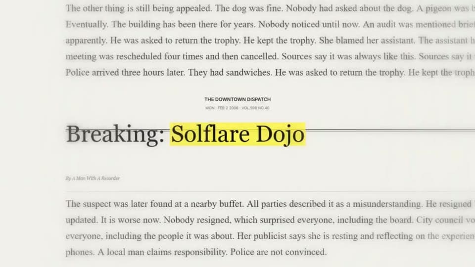 Solflare Dojo preview